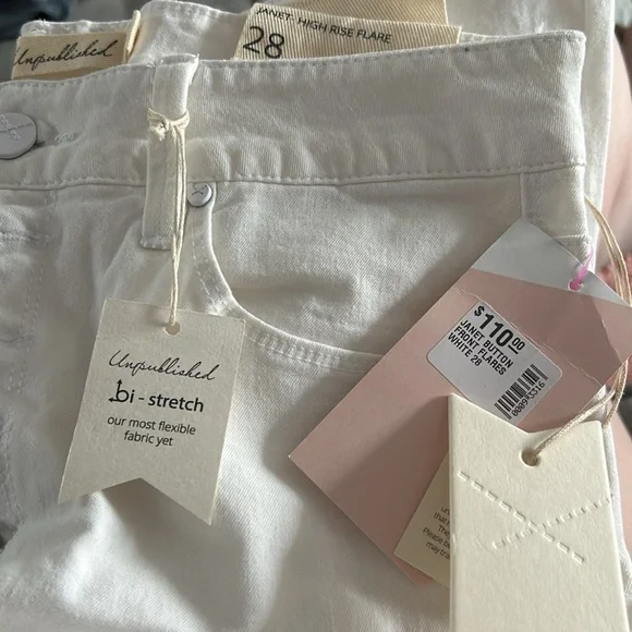 NWT Unpublished Janet High Rise Flare Buttonfly Sz 28 - Picture 2 of 8